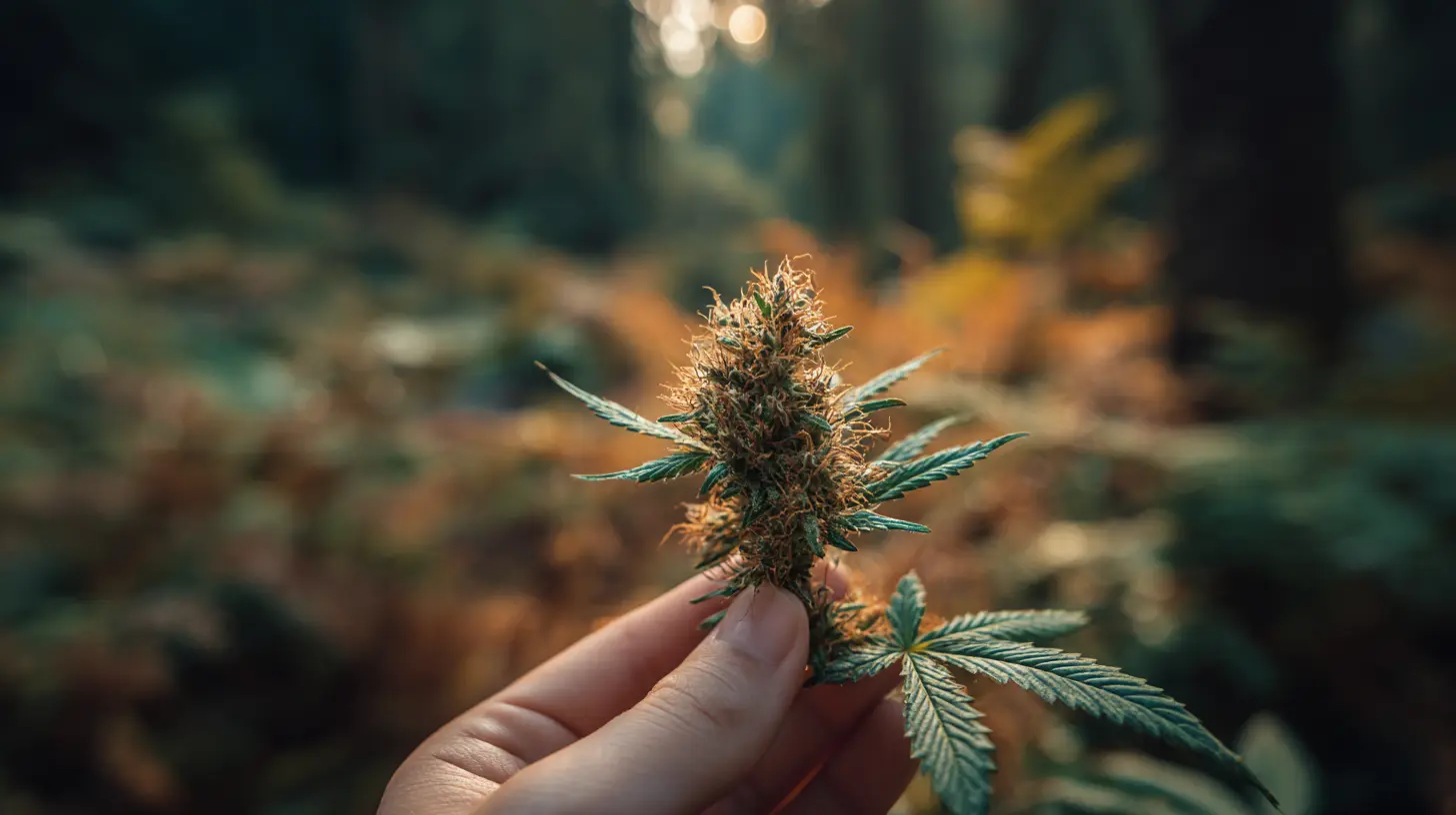 Champ de chanvre cultivé en plein air sous un ciel d'été, destiné à la production de CBD.