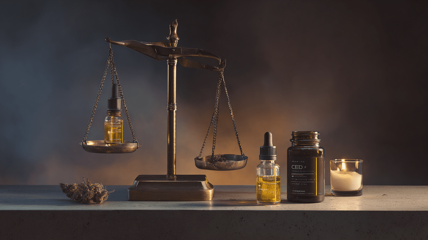Balance illustrant les effets secondaires du CBD