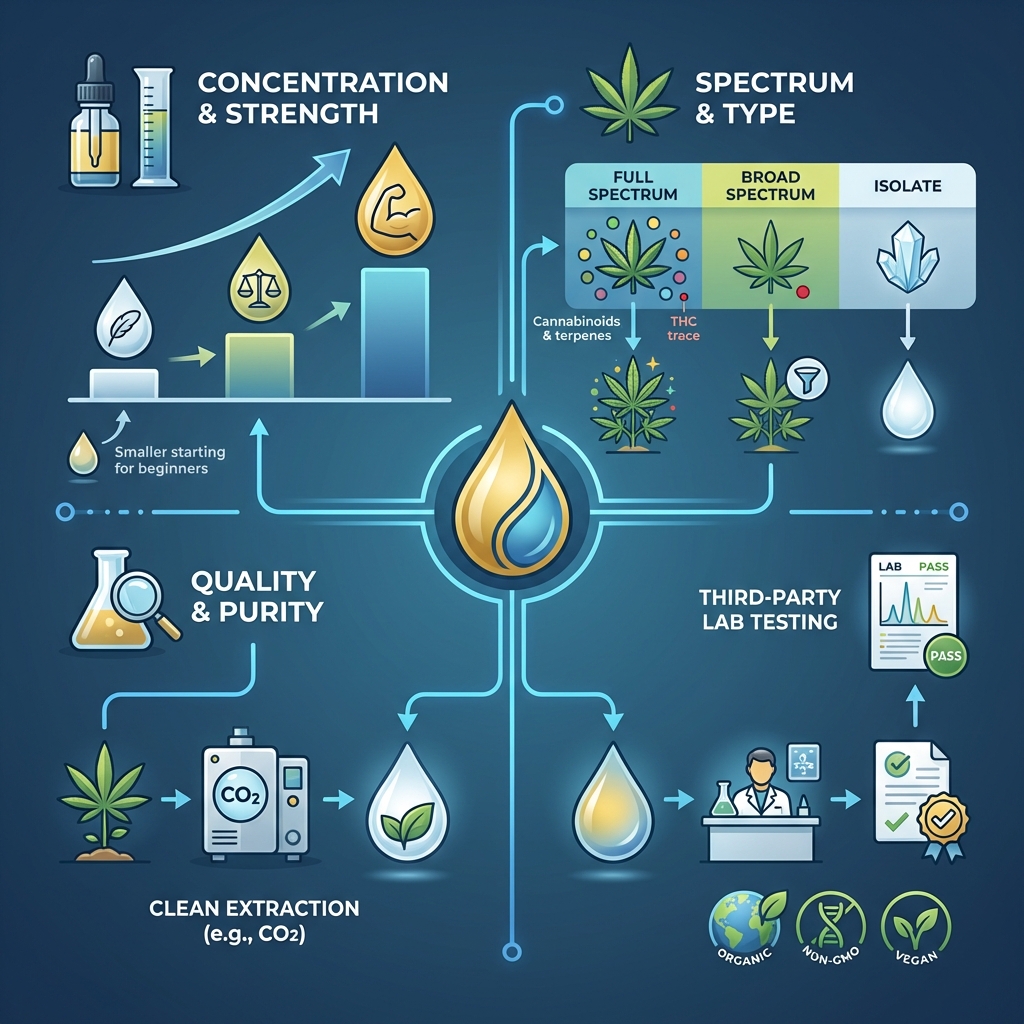 Infographie choisir huile cbd
