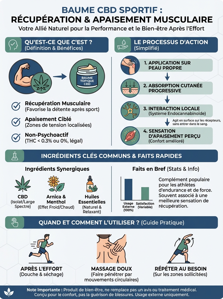 Infographie baume cbd sportif