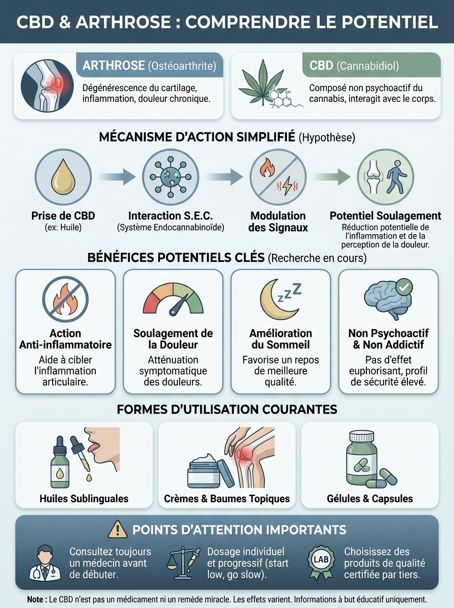Infographie cbd arthrose