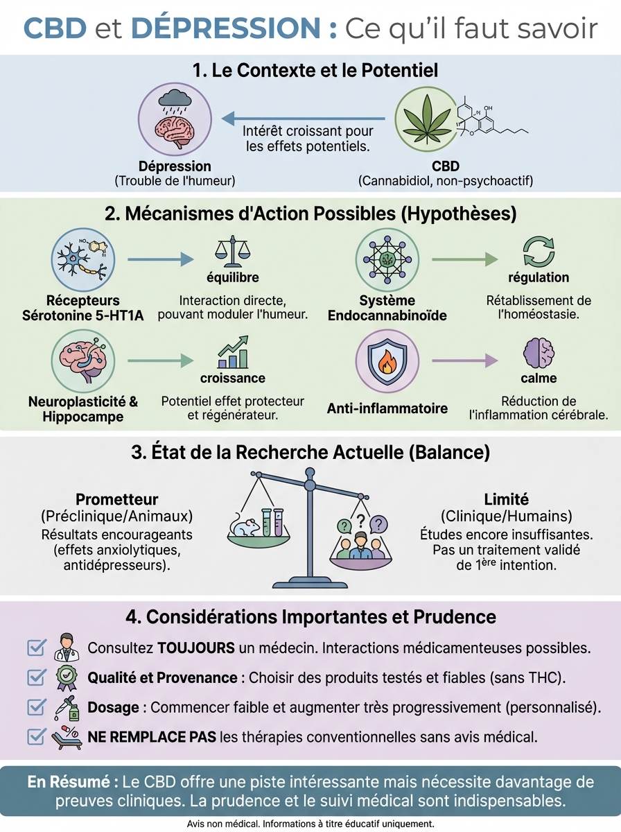 Infographie cbd dépression
