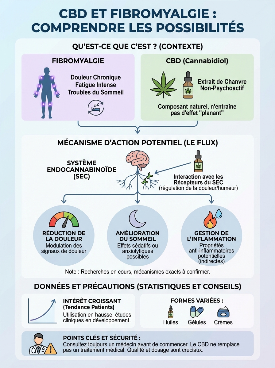 Infographie cbd fibromyalgie