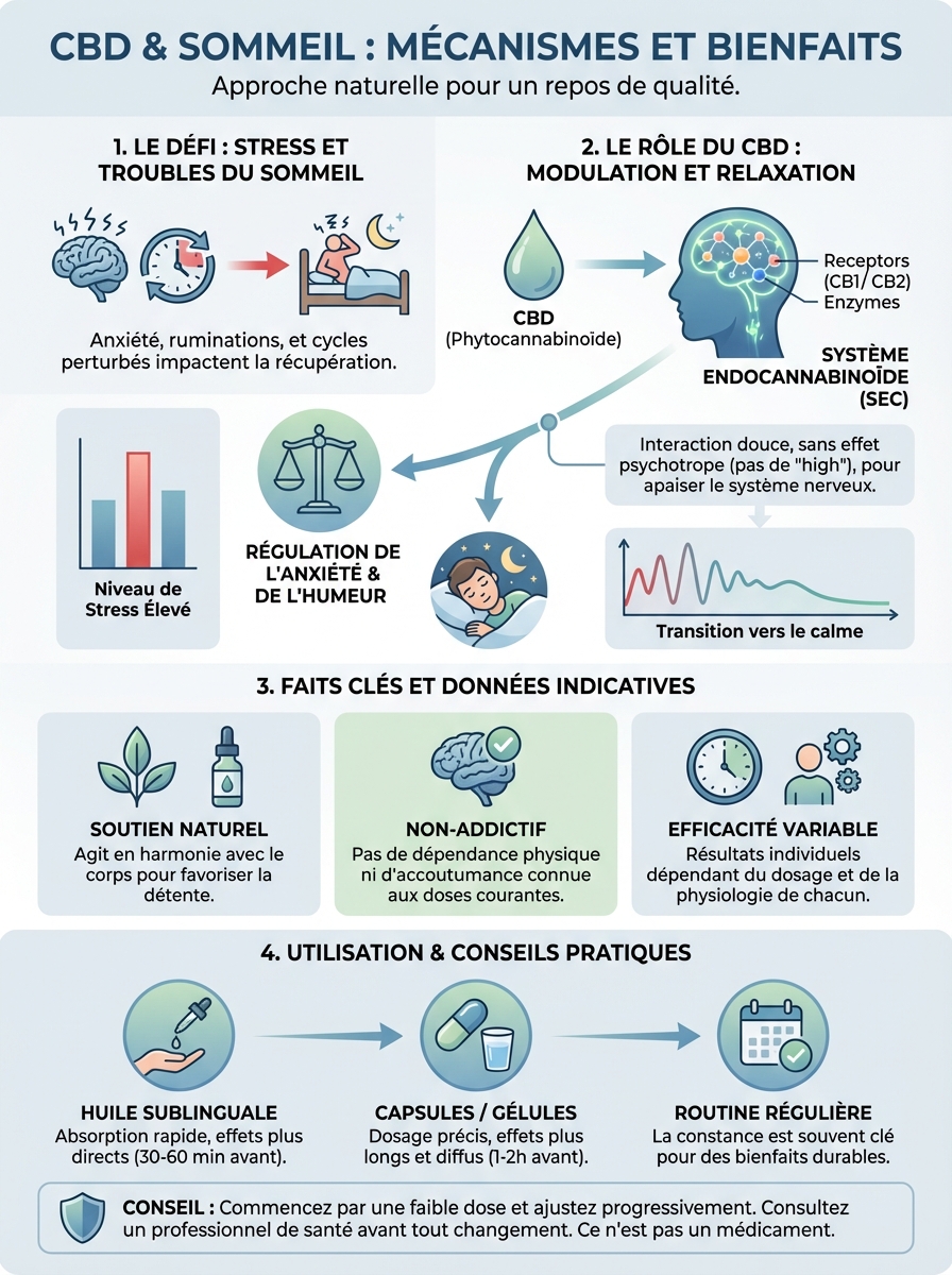 Infographie cbd sommeil