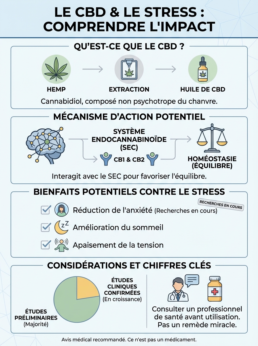 Infographie cbd stress