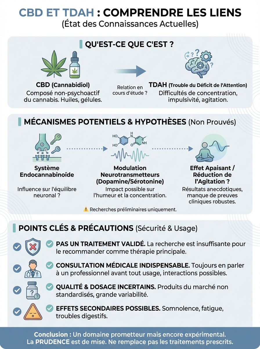 Infographie cbd tdah