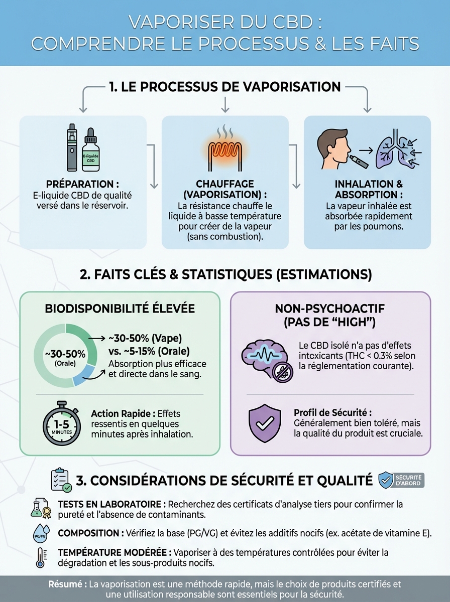 Infographie vaporiser cbd