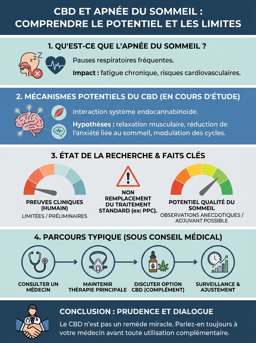 Infographie cbd apnée du sommeil