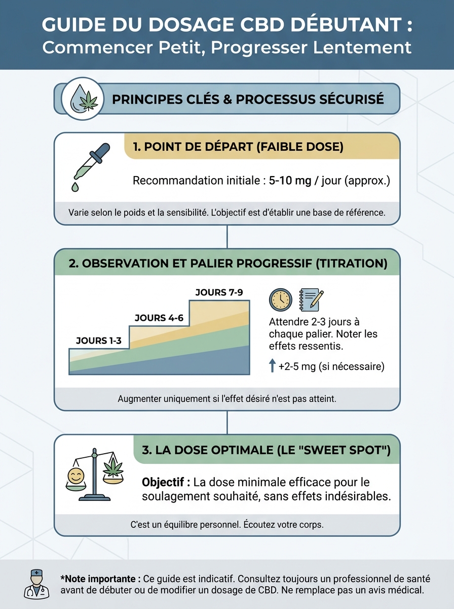 Infographie dosage cbd débutant